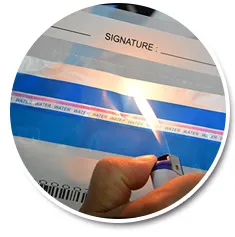 Custom Security Bag image: It'll change into red color when the seal heated by temperature up to 65℃.